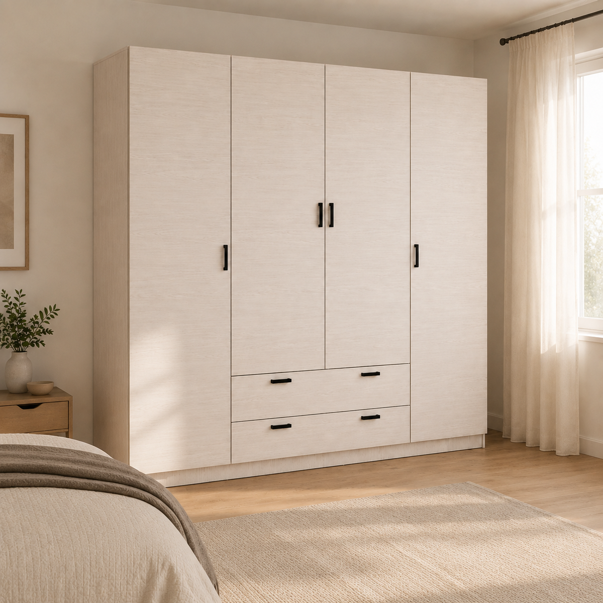 Armario Eco XL 4 Puertas 2 Cajones
